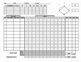 Image result for Baseball Score Sheet Printable