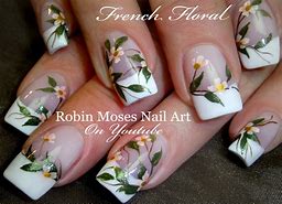 Image result for White Flower Nail Art