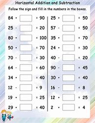 Image result for Easy Addition and Subtraction Worksheets