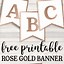 Image result for Printable Rose Gold Alphabet Banner