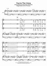 Image result for Voice Sheet Music