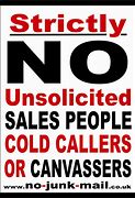 Image result for No Cold Callers Sign