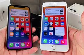 Image result for iPhone XR Red vs 7 Plus
