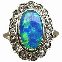Image result for Antique Black Opal Ring