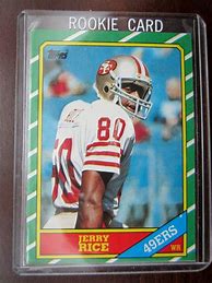Image result for Jerry Rice Topps Rookie Card