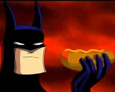 Image result for Batman Eats a Hot Dog