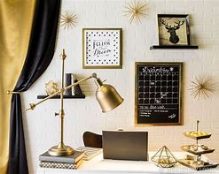 Image result for Black and Gold Office Decor