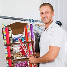 Image result for Hanging Wrapping Paper Organizer