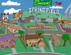 Image result for Official Map of Springfield Simpsons