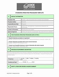 Image result for Standard Operating Procedure Template