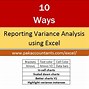 Image result for Variance in Excel