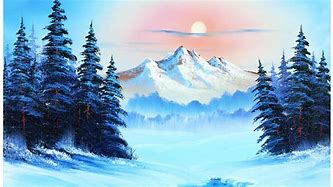 Image result for Bob Ross Winter Scene Paintings