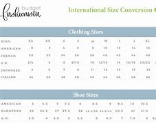 Image result for International Waist Size Chart