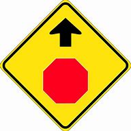 Image result for Stop Ahead Sign