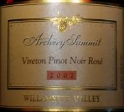 Image result for Archery Summit Vireton Pinot Noir Rose