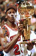 Image result for Michael Jordan with NBA Trophy