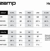 Image result for Racing Helmet Size Chart