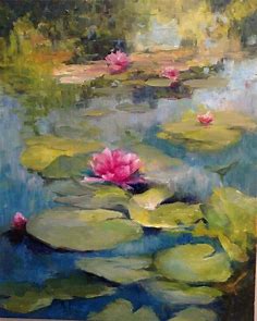 lily pads | Lily painting, Water lilies painting, Watercolor art