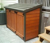 Image result for Outdoor Trash Can Storage