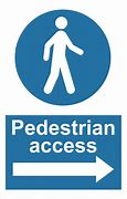 Image result for Pedestrian Gate Access Sign