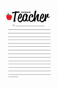 Image result for Teacher Note Template