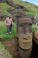 Image result for Easter Island Statues Buried Bodies