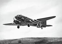 Image result for Douglas C-47 with Black and White Stripes