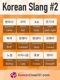 Image result for Korean Slang Words