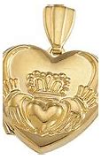 Image result for Gold Claddagh Locket