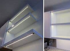 Image result for LED Bathroom Glass Shelves