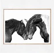 Image result for Black and White Horse Prints