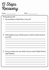 Image result for Printable Na 12 Step Recovery Worksheets
