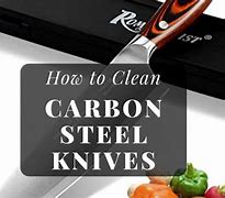 Image result for Clean Carbon Steel Knife