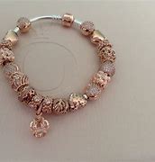 Image result for Rose Gold and Silver Pandora Bracelet