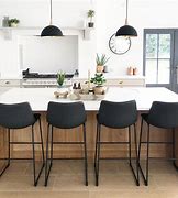 Image result for kitchen island leather chairs