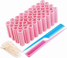 Image result for Brush Hair Rollers with Pins