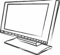 Image result for Computer Monitor Clip Art Black and White
