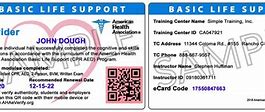 Image result for BLS CPR Card Template
