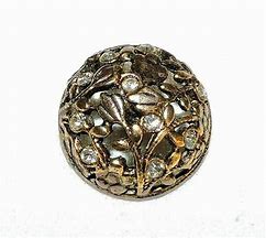 Image result for Vintage Brass Filigree and Rhinestone Buttons