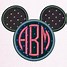 Image result for Minnie Mouse Ears Letters SM Monogram