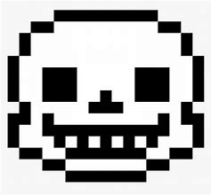 Image result for Sans Pixel Art Black and White