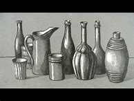 Image result for Free Still Life Pencil Drawing 2 Bottles