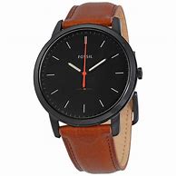 Image result for Black Leather Band Fossil Watches