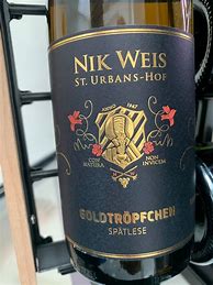 Image result for Nik Weis saint Urbans Hof Piesporter Goldtropfchen Riesling Spatlese