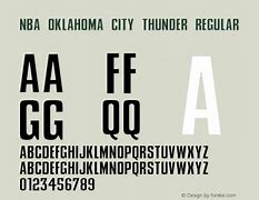Image result for OKC Thunder Font