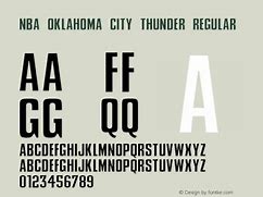 Image result for Oklahoma NBA Font
