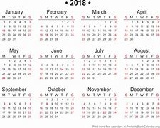 Image result for Blank Calendar 2018