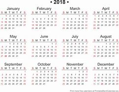 Image result for Free Printable 2018 Monthly Calendar PDF