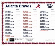 Image result for Braves Schedule