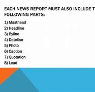 Image result for News Report Elements